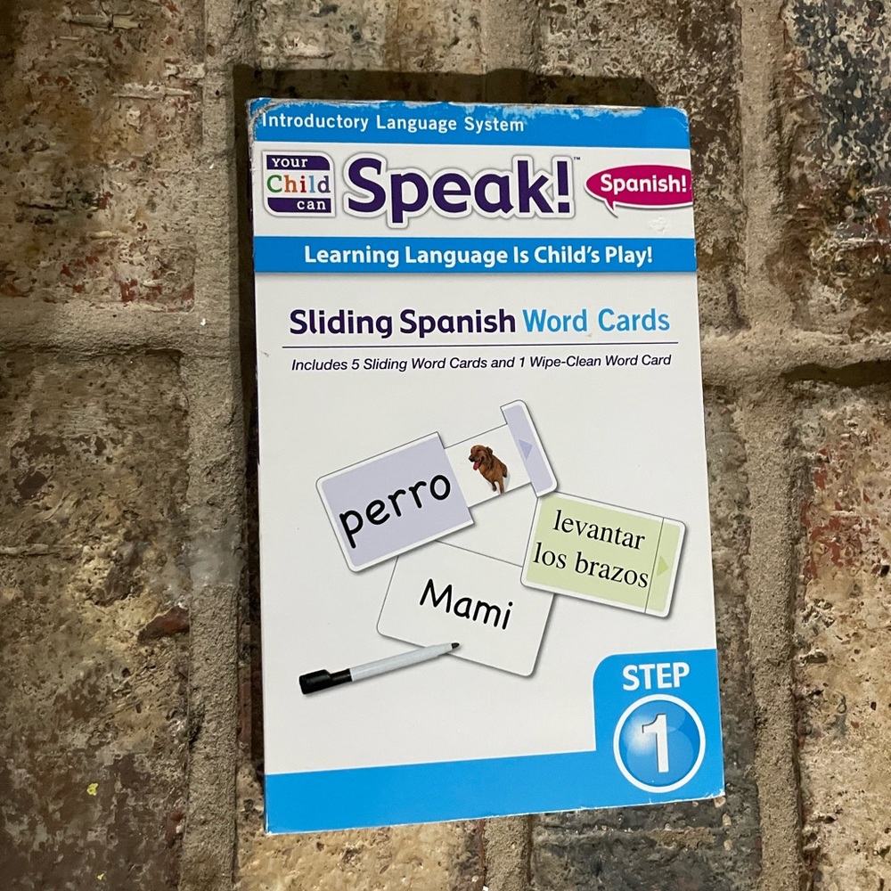 Your Child Can Speak! Spanish! Sliding Spanish Word Cards